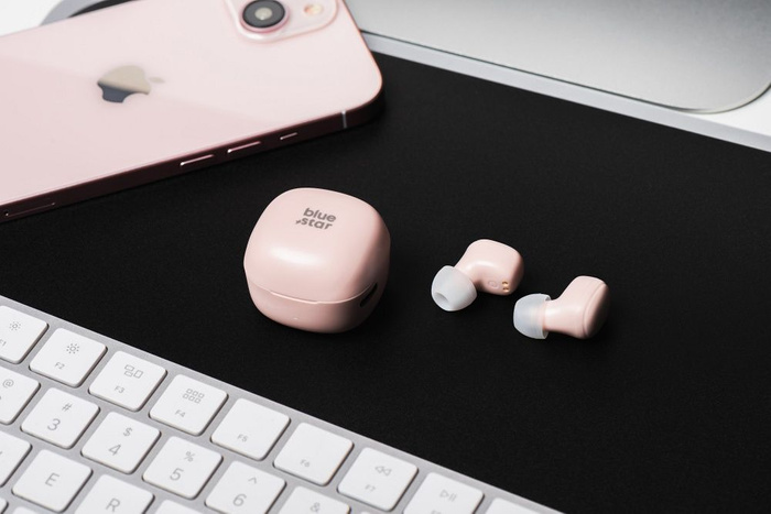 Słuchawki bezprzewodowe douszne Blue Star Mini A19 TWS różowe 