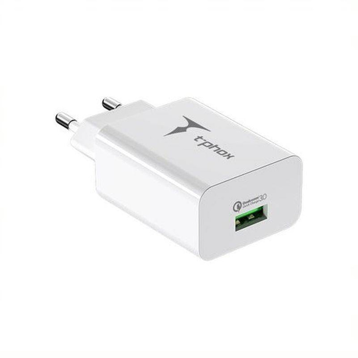 T-PHOX TEMPO 1xUSB 18W QC 3.0 WHITE/WHITE
