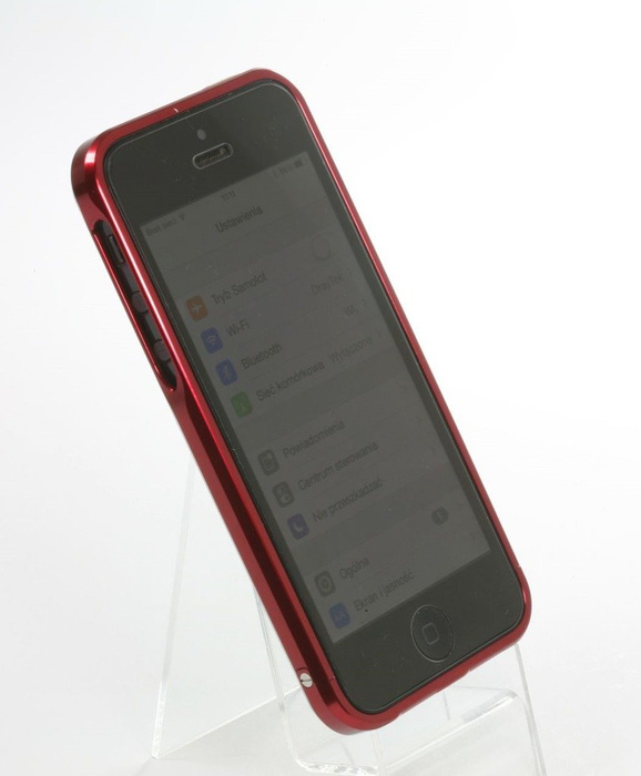 Puzdro LJY Sword 5 iPhone 5 5S SE Hliníkový rám nárazníka červený