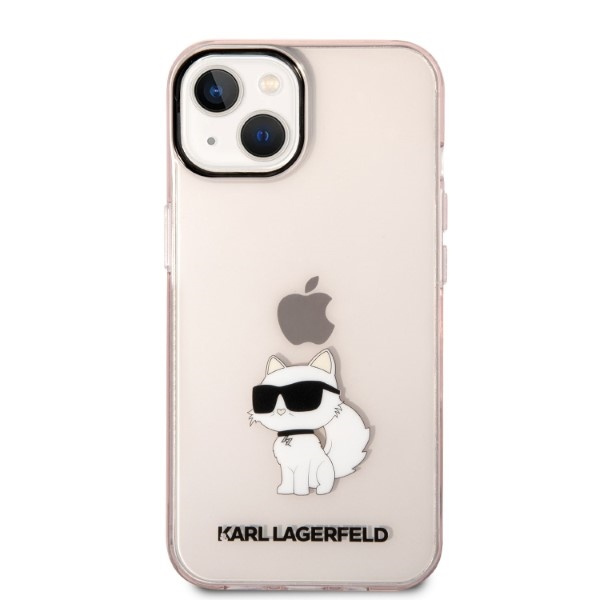 Telefontok Karl Lagerfeld iPhone 14 Plus 6.7" rózsaszín/rózsaszín keménycase Ikonik Choupette