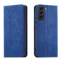 Magnet Fancy Case für Samsung Galaxy S23 Ultra Cover mit Flip Wallet Stand Blau