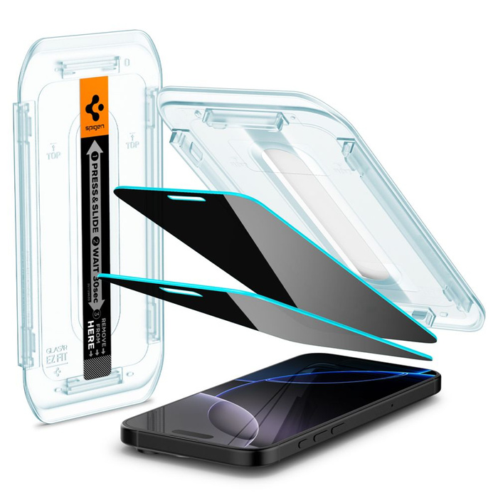 SPIGEN GLAS.TR "EZ FIT" 2-PACK IPHONE 16 PRO MAX PRIVACY PRIVATISIERENDES GLAS