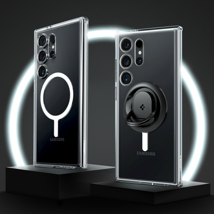 Hülle Spigen Ultra Hybrid Onetap Ring MagSafe Samsung Galaxy S24 Ultra Weiß Case