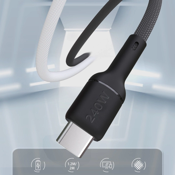 Dudao L9C Max 240W PD USB-C - USB-C Cable 1.2m - Black