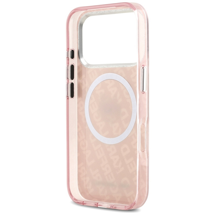 Etui Karl Lagerfeld IML Choupette Head   Logo MagSafe do iPhone 17 Pro Max różowy