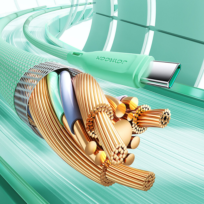 Joyroom Multi-Color Series SA34-CC3 Cable USB-C / USB-C 60W Transferencia rápida 1m - Púrpura