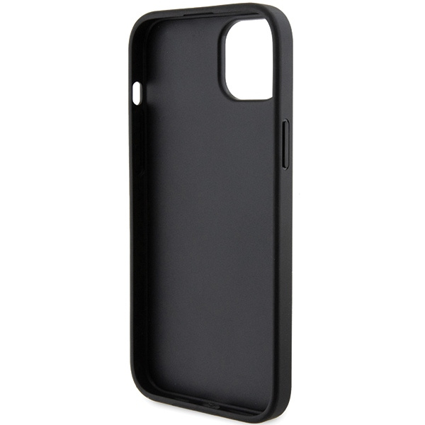 Karl Lagerfeld KLHCP15SSAPKCNPK iPhone 15 6.1" schwarz/schwarz hartcase Saffiano Cardslot Karl&amp;Choupette Metall Pin