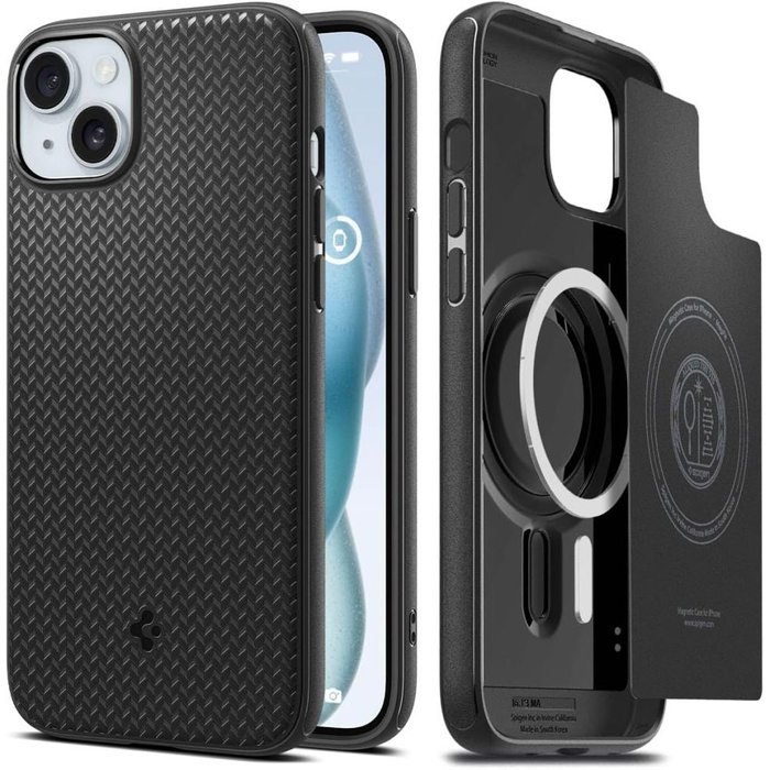 Funda Spigen Mag Armor MagSafe iPhone 15 Plus MATTE Negro Case