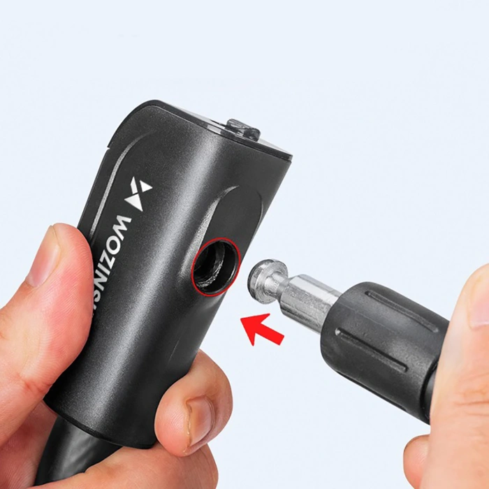 Blokada rowerowa Wozinsky WPB-01R przenośna z linką antykradzieżową i 2 kluczami do roweru elektrycznego motocykla - czarna