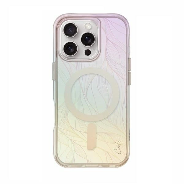 UNIQ etui Coehl Willow iPhone 16 Pro 6.3" Magnetic Charging opal/iridescent