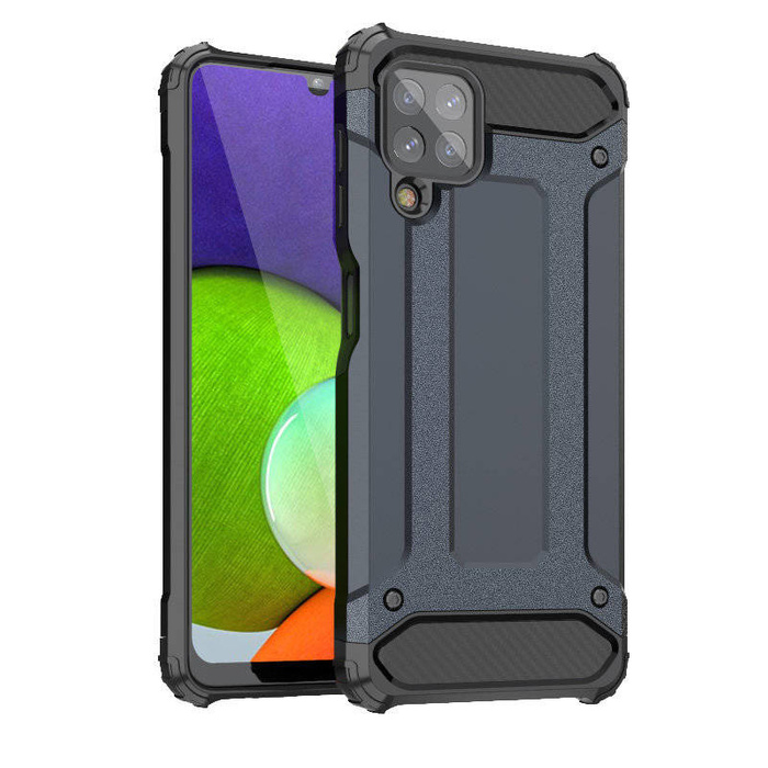 Hybride Armor hybride blindé coque housse Samsung Galaxy A22 4G bleu