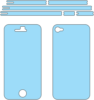 WRAPSOL Fólia iPhone 4 4S Predné zadné strany