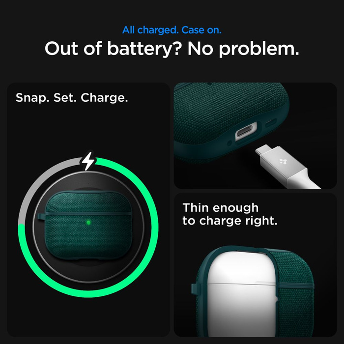 Spigen URBAN FIT Apple AIRPODS PRO 3 VERDE MEDIANOCHE