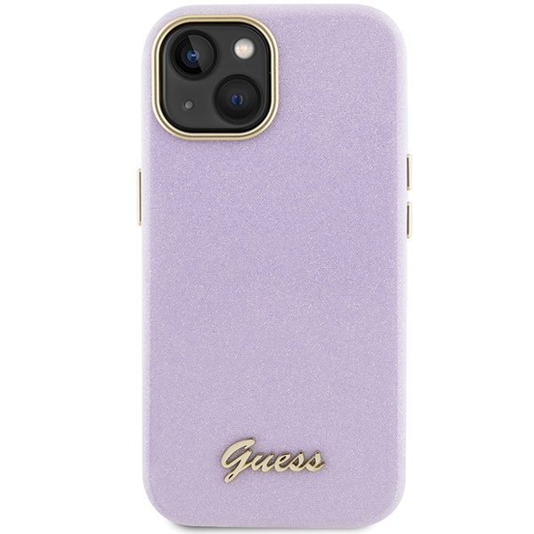 Guess GUHCP15SPGMCSL iPhone 15 6.1" lilas/lilas hardcase Glitter Glossy Script