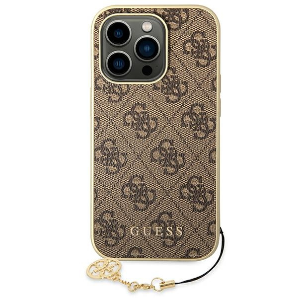Case GUESS Apple iPhone 14 Pro 4G Charms Collection Brown Hardcase