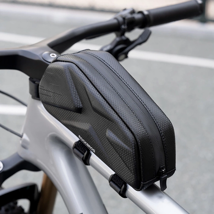 Rockbros Fahrradtasche, starr, Rahmen, Oberrohr, 1,4 l, Schwarz