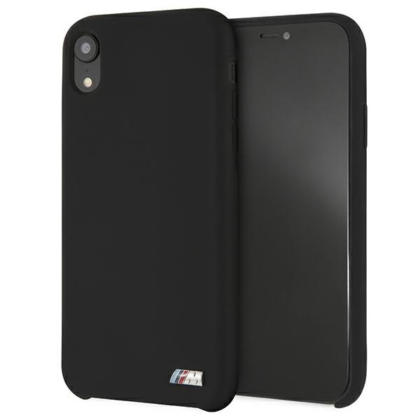 Coque BMW BMHCI61MSILBK iPhone Xr noir/noircase Silicone M Collection