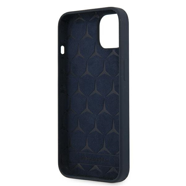 Puzdro MERCEDES Apple iPhone 13 Mini Silicone Line Navy Blue Hardcase
