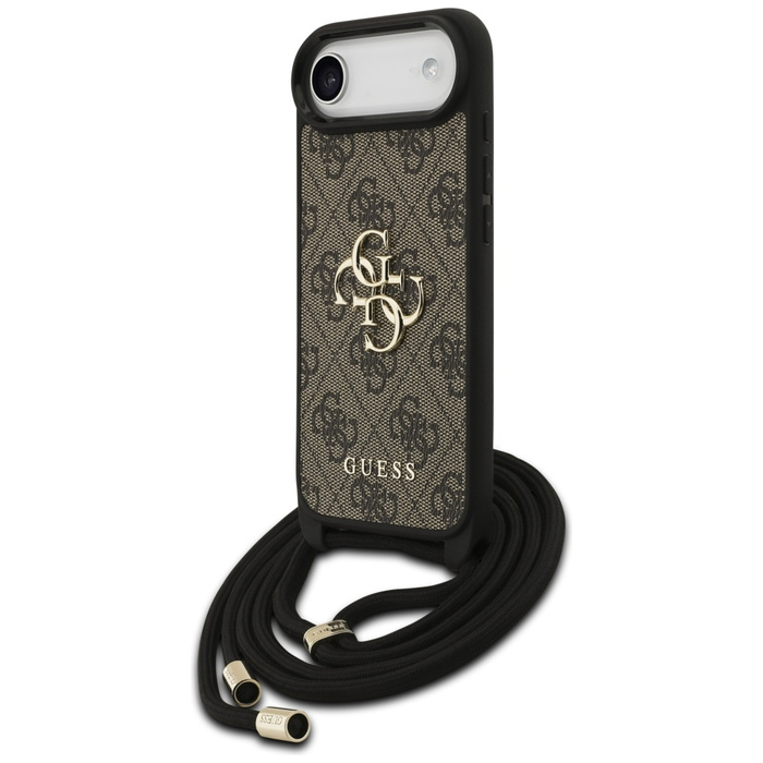 Etui Guess 4G Big Logo Cord Stap         Crossbody do iPhone 17 Air brązowy