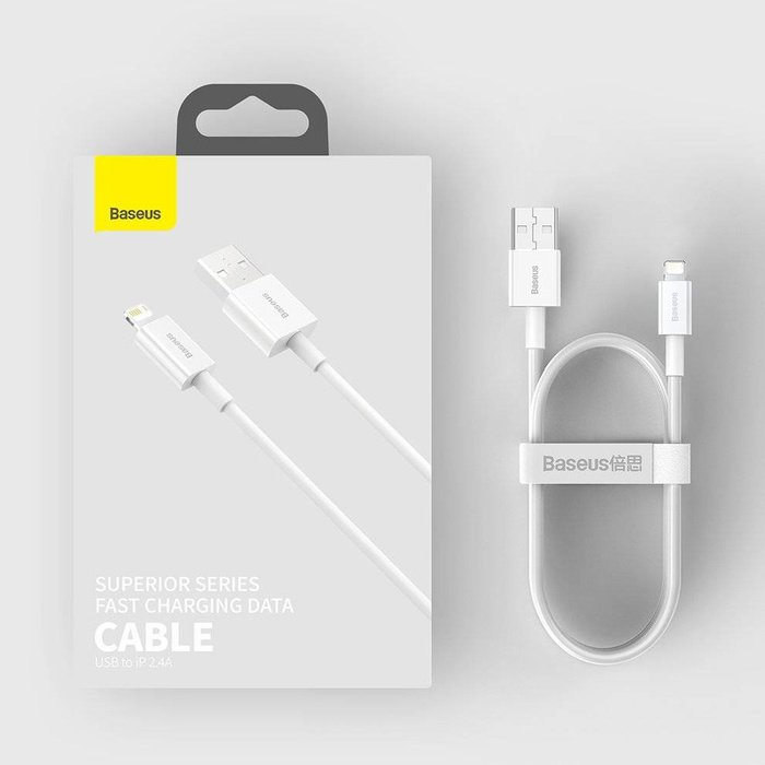 Baseus Superior USB kabel - Lightning 2,4A 1 m bílý (CALYS-A02)