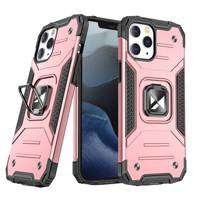 Housse hybride Wozinsky Ring Armor robuste + support magnétique pour iPhone 13 Pro rose