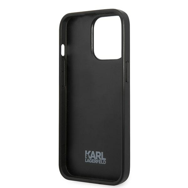 Hülle KARL LAGERFELD Apple iPhone 13 13 Pro Blume Iconik Karl Grau Case