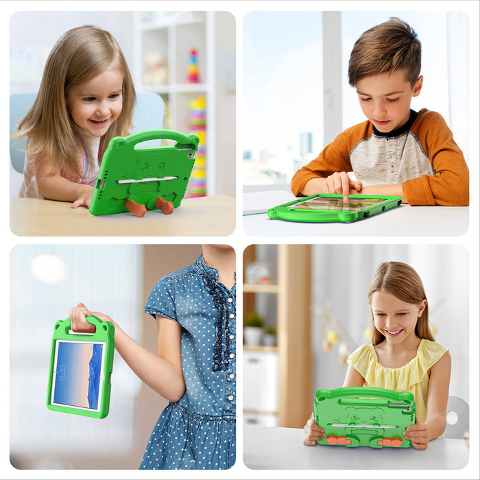 Dux Ducis Panda Safe for Children Dětské měkké pouzdro pro iPad 9,7'' 2018 / iPad 9,7'' 2017 s držákem pera žluté