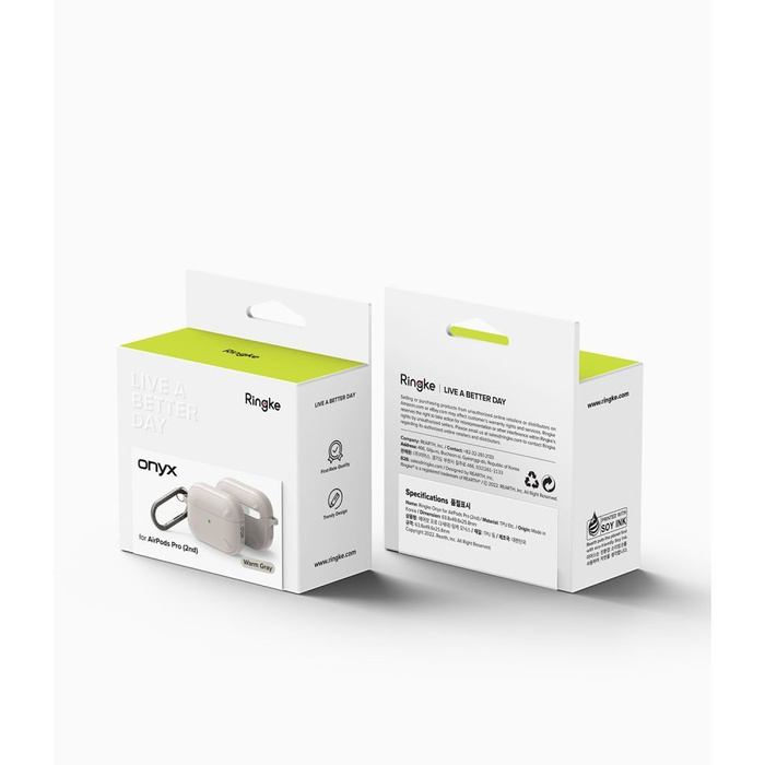 Pouzdro Ringke ONYX Apple AIRPODS PRO 1 / 2 TEPLÁ ŠEDÁ