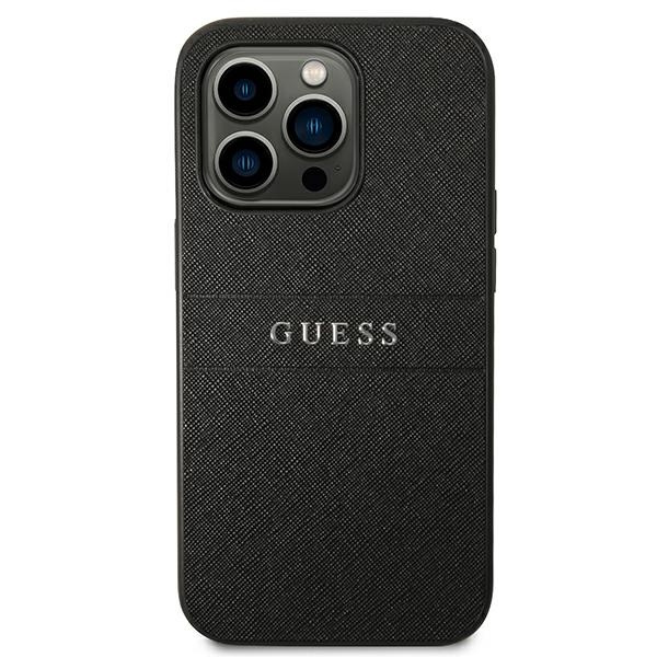 Case Guess iPhone 14 Pro 6.1" black/black Saffiano Strap