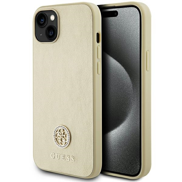 Guess GUHCP15MPS4DGPD iPhone 15 Plus 6.7" or/dorécase Strass Metal Logo