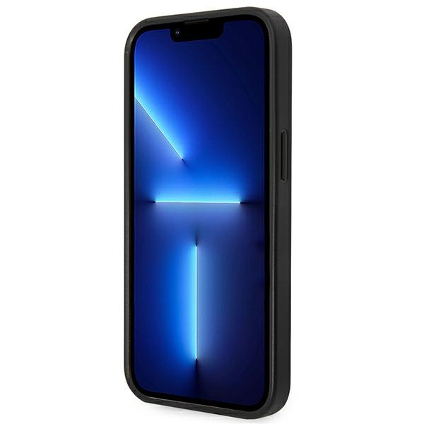 Hülle Karl Lagerfeld iPhone 14 Plus 6.7" hartcase schwarz/schwarz Saffiano Choupette Head Patch