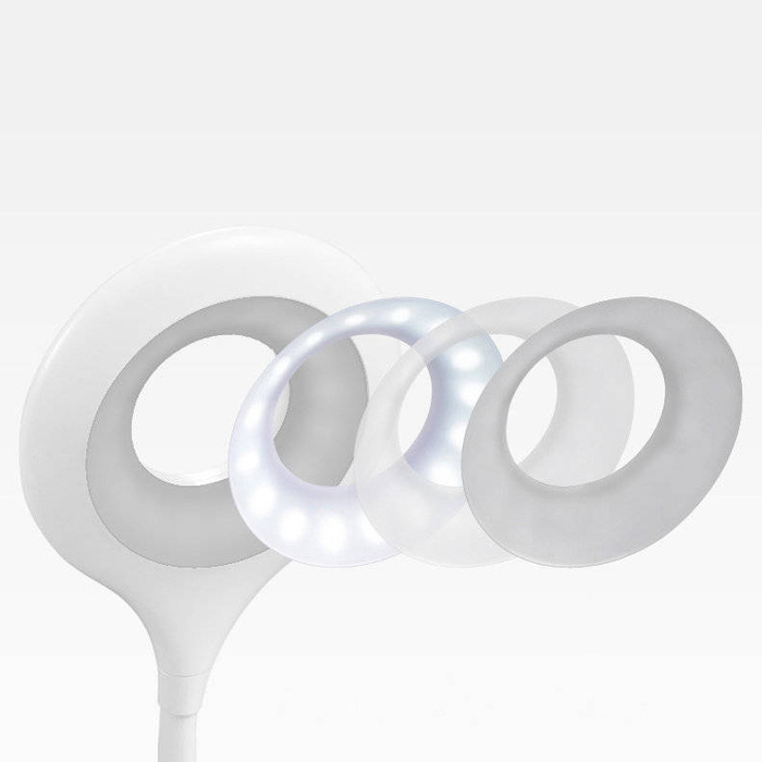 Kabellose LED-Leselampe mit Clip + weißes Micro-USB-Kabel