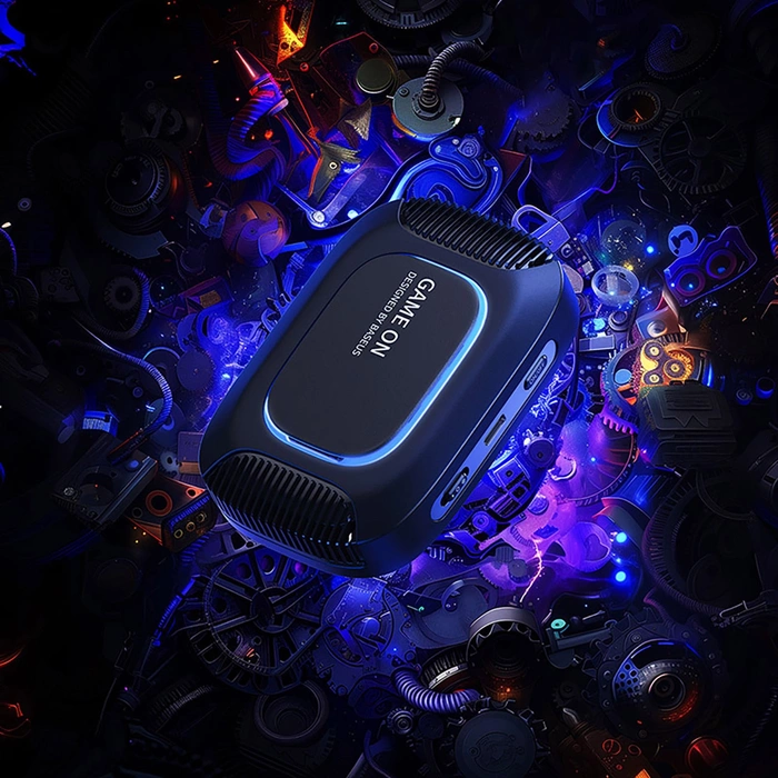 Baseus MagPro II Smartphone-Lüfter mit 15 W induktiver Aufladung und Ständer – Schwarz