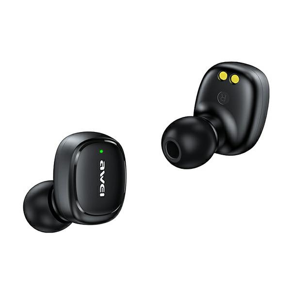 AWEI kopfhörer Bluetooth 5.1 T13 Pro TWS + Dockingstation schwarz/schwarz