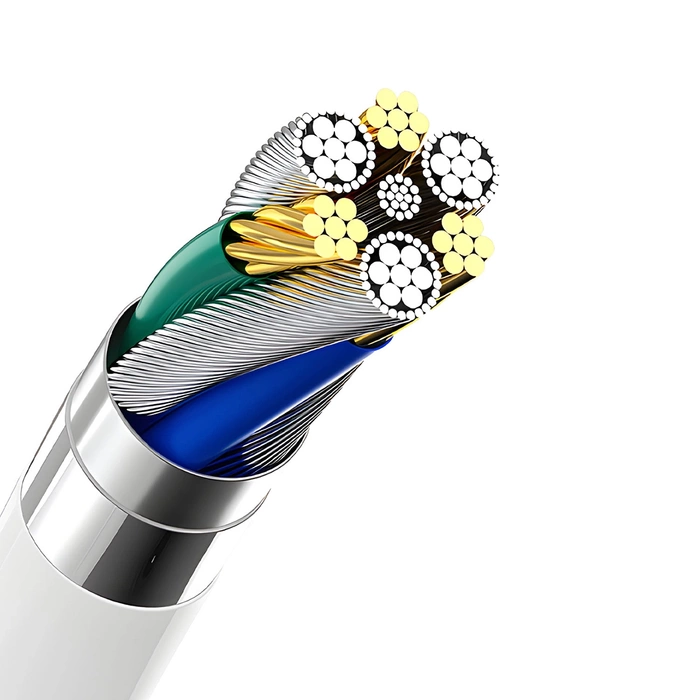 Caricatore da muro Dudao A4EU USB-A 2.1A - bianco + cavo USB-A - USB-C