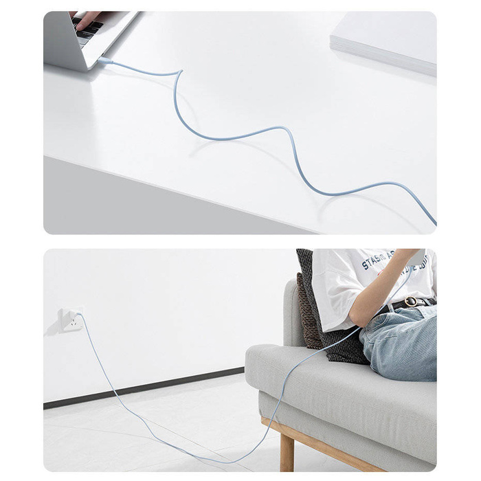 Baseus Kábel, USB Type C - Lightning 20W kábel, 1,2 m hosszú Jelly Liquid Silica Gel - fekete