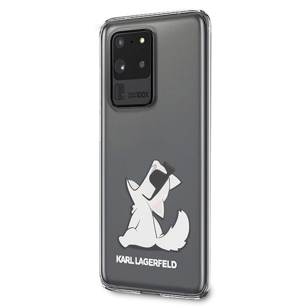 Pouzdro KARL LAGERFELD Samsung Galaxy S20 Ultra Choupette Fun Clear Case