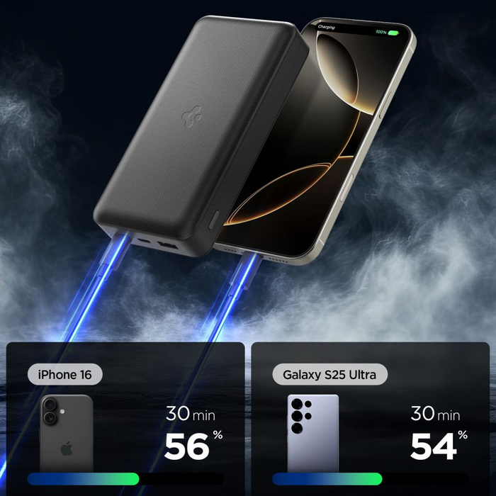 Spigen EA3030 POWER BANK 30000 MAH 30W NEGRO