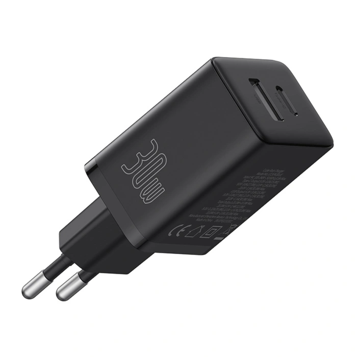Ładowarka sieciowa Baseus Cube Pro 30W USB-C USB-A - czarna