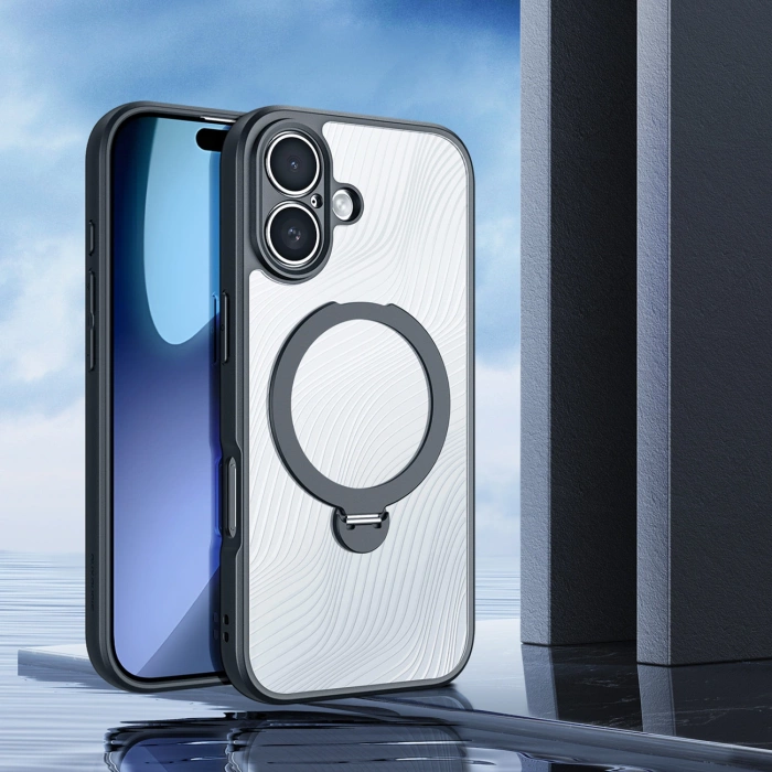 Dux Ducis Aimo Mag Case with Magnetic Ring and Stand for iPhone 17 – Black