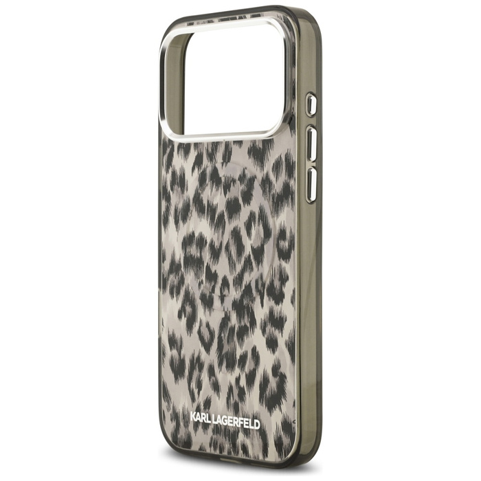 Etui Karl Lagerfeld IML Leopard Pattern  MagSafe do iPhone 17 Pro Max brązowy