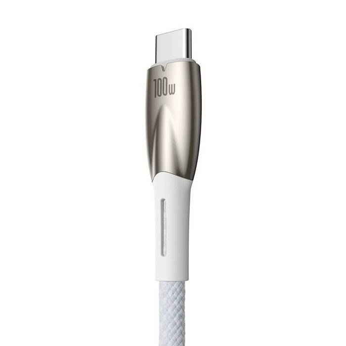 Baseus Glimmer Series cavo di ricarica rapida USB-A - USB-C 100W 480Mbps 1m bianco