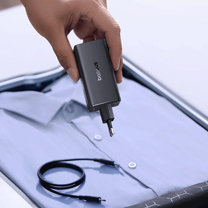 Baseus GaN6 Pro Charger 100W 2 x USB-C 2 x USB-A with Black USB-C Cable 100W 1m - Black