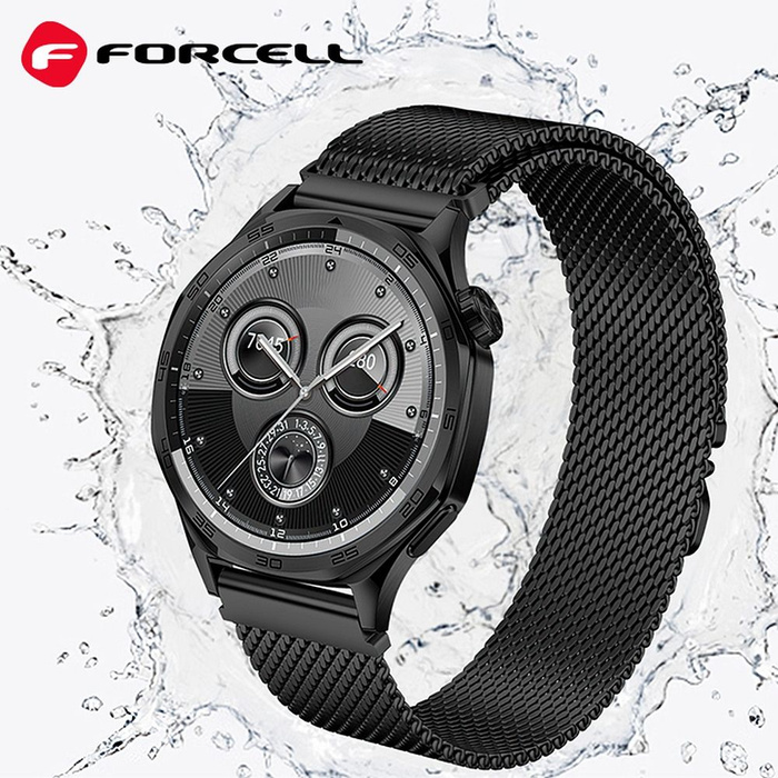 Pasek do Samsung Galaxy Watch Forcell F-Design FS10 magnetyczny stal 22 mm złoty