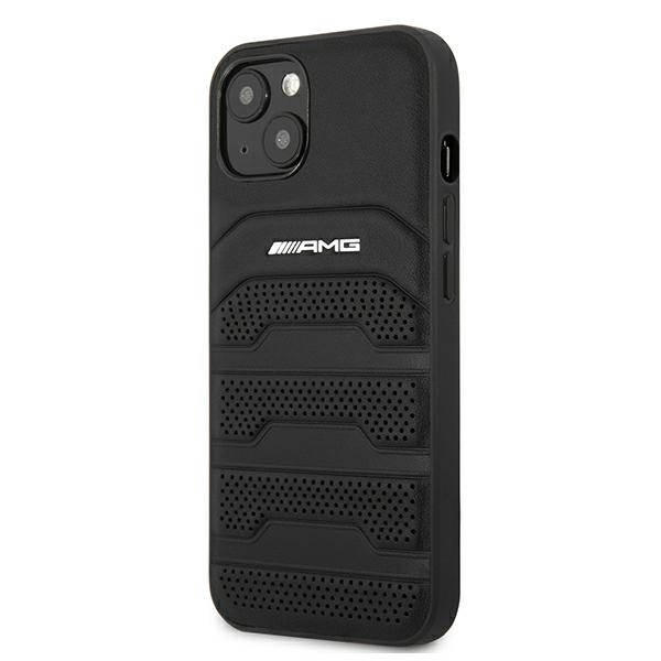 AMG AMHCP13SGSEBK iPhone 13 mini 5.4" schwarz/schwarz hartcase Leder Debossed Lines