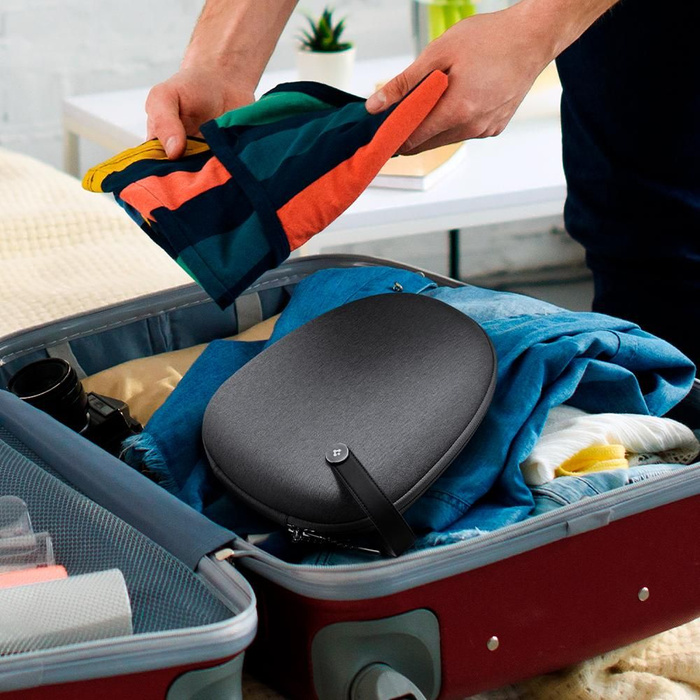 ÉT ÉTUI SPIGEN APPLE AIRPODS MAX KLASDEN POUCH CHAR CHAR CHAR ANTH ANTH GRIS