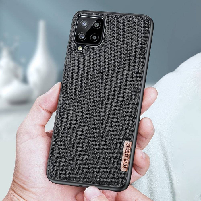 Coque Dux Ducis Fino recouverte de matière nylon pour Samsung Galaxy A22 4G verte