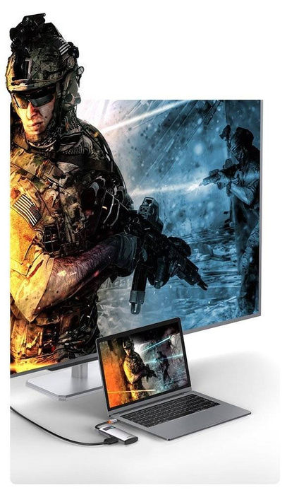 Baseus Metal Gleam 4en1 HUB multifonctionnel USB Type C - Alimentation USB Type C 100 W / HDMI 4K 30 Hz / 1x USB 3.2 Gen 1 / 1x USB 2.0 (CAHUB-CY0G)