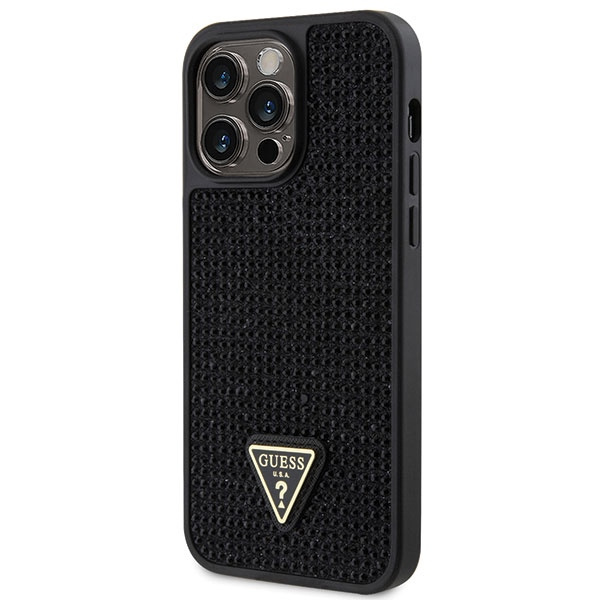 Cover Guess GUHCP14XHDGTPK iPhone 14 Pro Max 6,7" nero/nero durocase Triangolo con strass Case