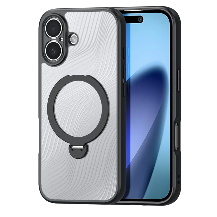 Dux Ducis Aimo Mag Case mit Magnetring und Ständer für iPhone 17 – Schwarz